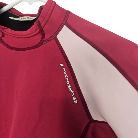 NRS Hydroskins Red Pink Short Sleeve Top Mock Neck Men XL - Picture 5 of 12
